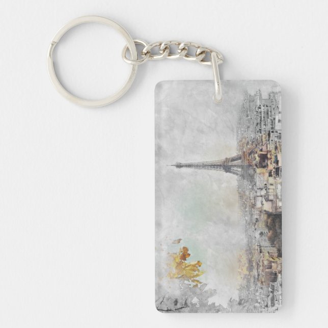 Eiffel Tower. Paris, France  Keychain (Front)