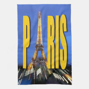 Eiffel Tower Paris France Kitchen Towel