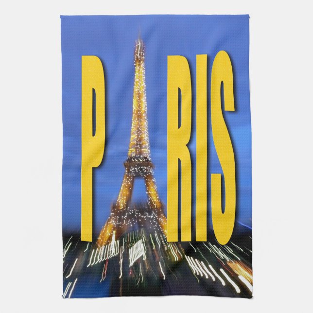 Eiffel Tower Paris France Kitchen Towel (Vertical)