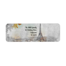 Eiffel Tower Paris France Label – Customizable