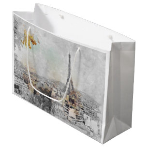 Eiffel Tower. Paris, France  Large Gift Bag