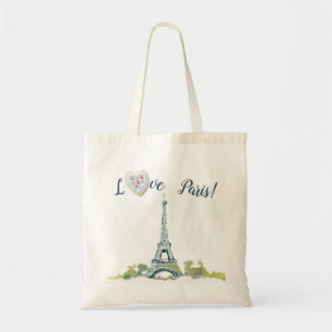Eiffel Tower Paris France Love Paris Pen and Ink Tote Bag