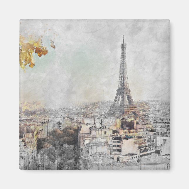Eiffel Tower. Paris, France Magnet (Front)