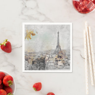 Eiffel Tower Paris France Napkins – Elegant Paris