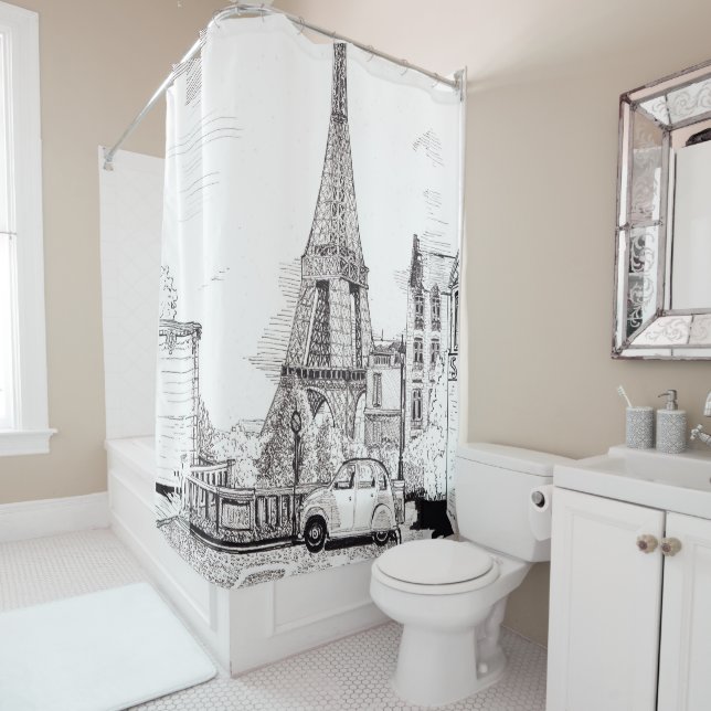 Eiffel Tower Paris France Pen Ink Illustration (In Situ)