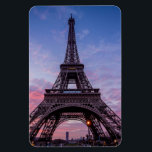 Eiffel Tower Paris France Photo Magnet<br><div class="desc">Eiffel Tower purple, blue and pink background</div>