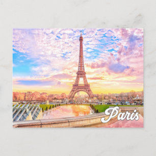 Eiffel Tower   Paris France Postcard