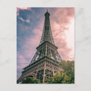 Eiffel Tower Paris France Scenic Photo Postcard