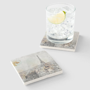 Eiffel Tower Paris, France Stone Coaster