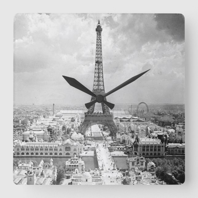 Eiffel Tower, Paris France Vintage Clock (Front)