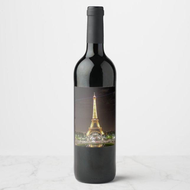 Eiffel Tower Paris France  Wine Label (Front)