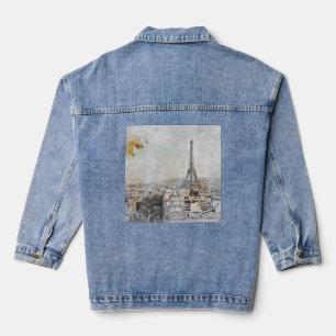 Eiffel Tower Paris – French Travel Aesthetic Gift Denim Jacket