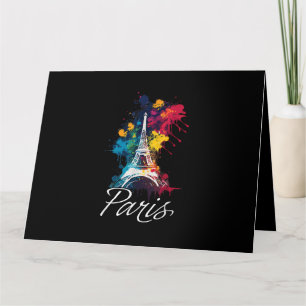 Eiffel Tower Paris Girls Travel Holiday France Sou Card