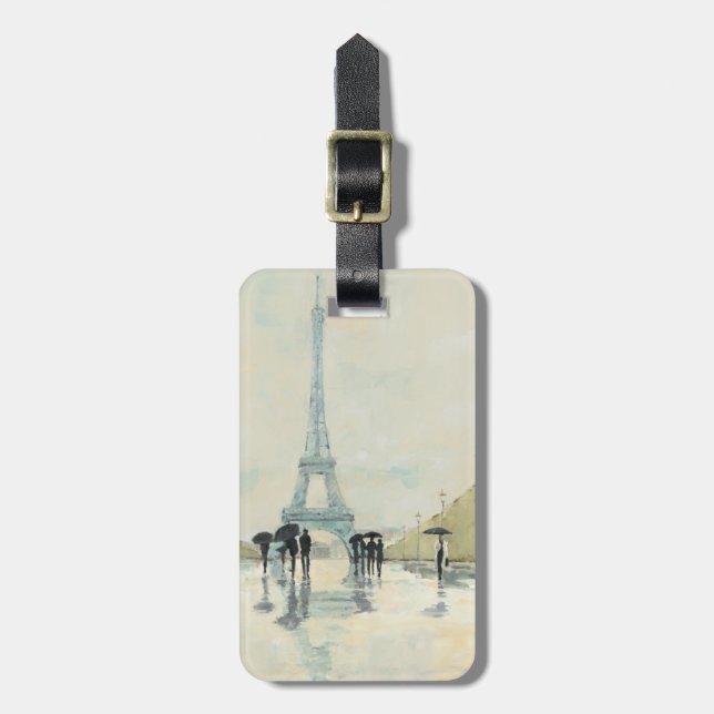 Eiffel Tower | Paris In The Rain Luggage Tag (Front Vertical)