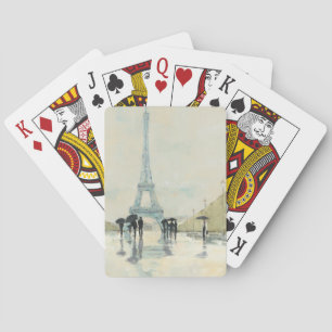 Eiffel Tower   Paris In The Rain Playing Cards