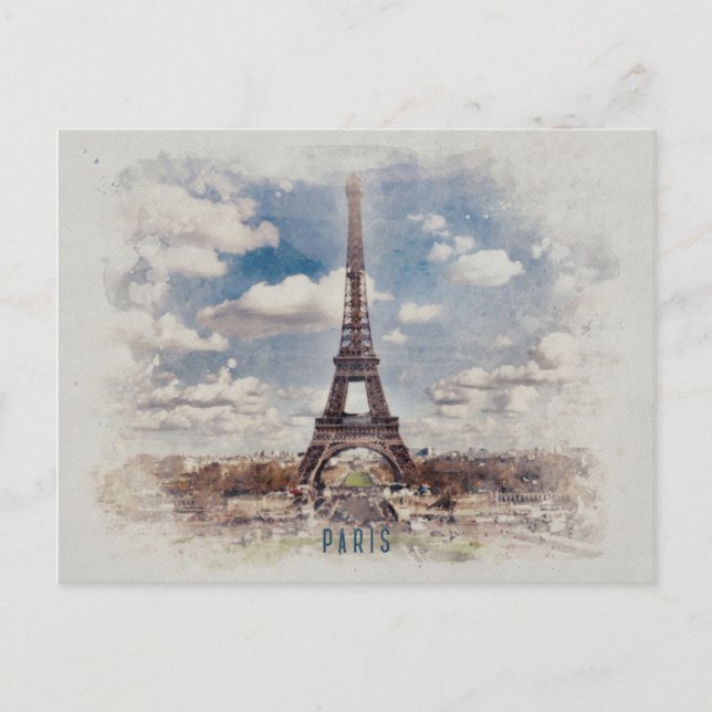 Eiffel Tower Paris Postcard (Front)