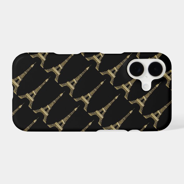 Eiffel Tower Paris Themed Black Case-Mate iPhone C (Back (Horizontal))