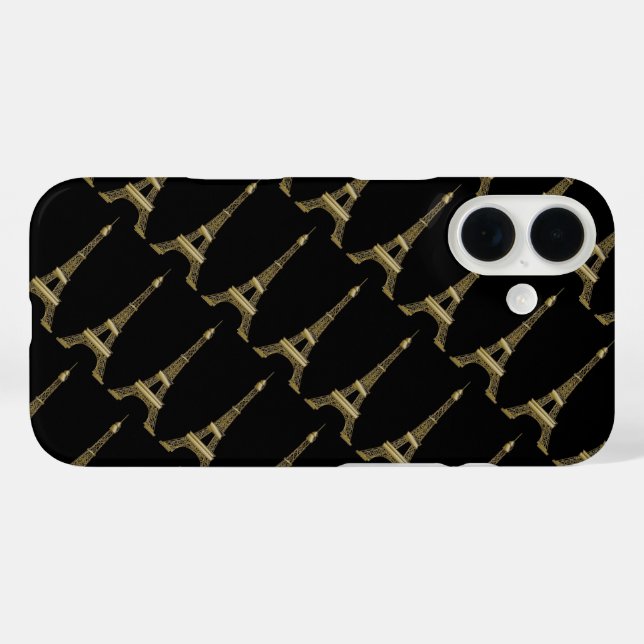 Eiffel Tower Paris Themed Black Case-Mate iPhone Case (Back (Horizontal))