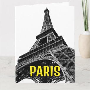 Eiffel Tower Paris Travel Vintage Retro Art Card