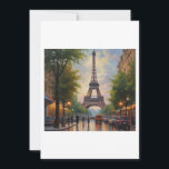 Eiffel Tower Paris Travel Vintage Retro Art Holiday Card<br><div class="desc">European Travel Places and Famous Iconic Buildings art Photos</div>