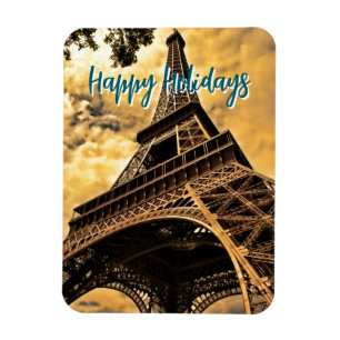 Eiffel Tower Paris Travel Vintage Retro Art Magnet