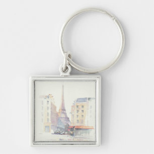 Eiffel Tower   Paris Watercolor Keychain