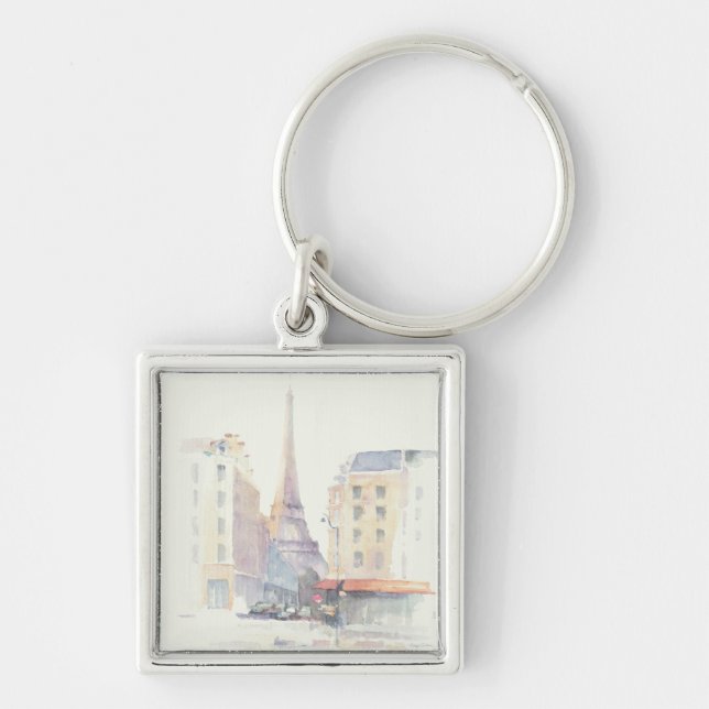 Eiffel Tower | Paris Watercolor Keychain (Front)