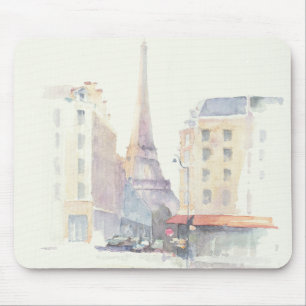Eiffel Tower   Paris Watercolor Mouse Pad
