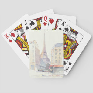 Eiffel Tower Paris Watercolor Playing Cards