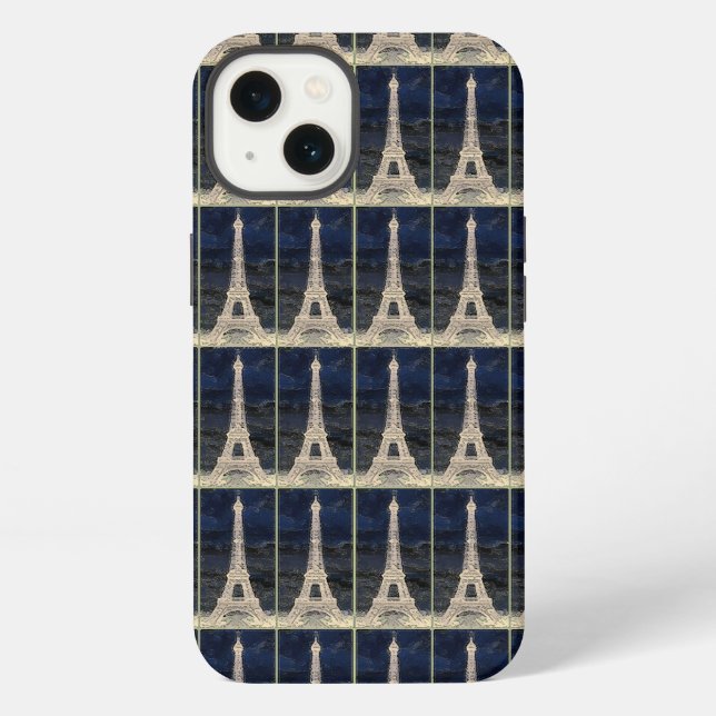 Eiffel Tower Pattern iPhone Case (Back)