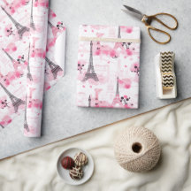 Eiffel Tower Pattern, Paris Chic French Pink