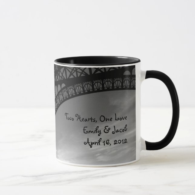 Eiffel Tower Personalized Bride & Groom Mug (Right)