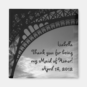 Eiffel Tower Personalized Maid of Honour Magnet