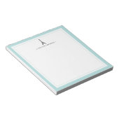 Eiffel Tower Personalized Notepad | Sea (Angled)