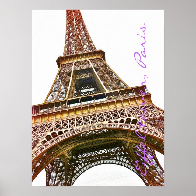Eiffel tower photo illustration. poster (Front)