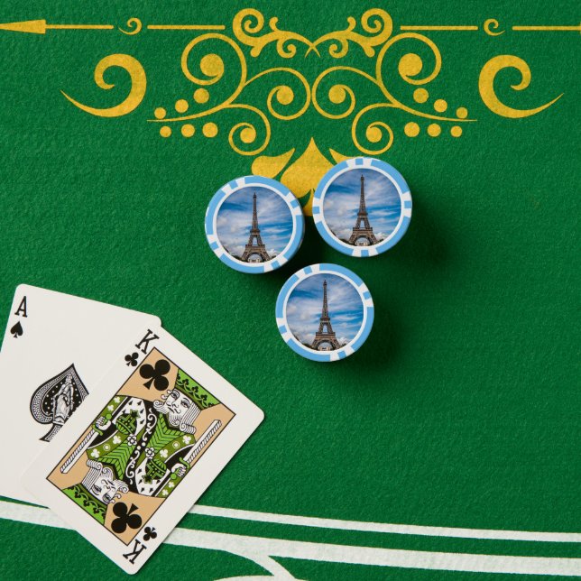 Eiffel tower photo poker chips (Poker Table (Stack))