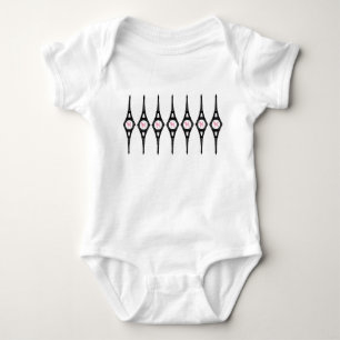Eiffel Tower Pink Poodle Baby Bodysuit