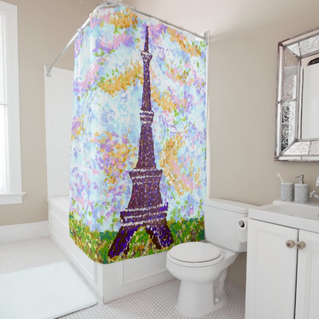 Eiffel Tower Pointillism Spring Landscape (In Situ)