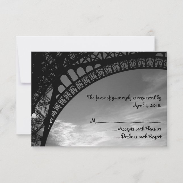 Eiffel Tower Reply Cards (Front)