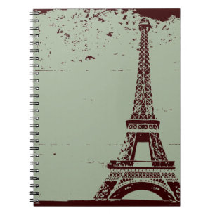 Eiffel Tower Sage Notebook