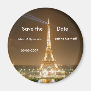 eiffel-tower, Save the Date Magnet