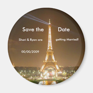 eiffel-tower, Save the Date Magnet