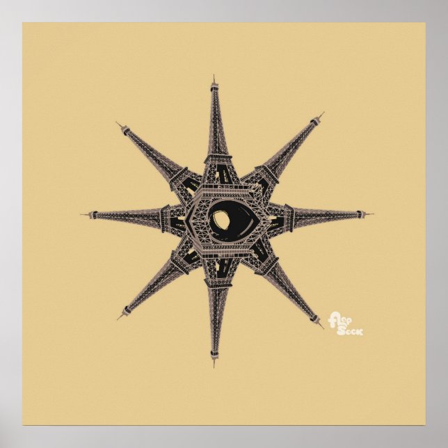 Eiffel Tower Star Poster (Front)