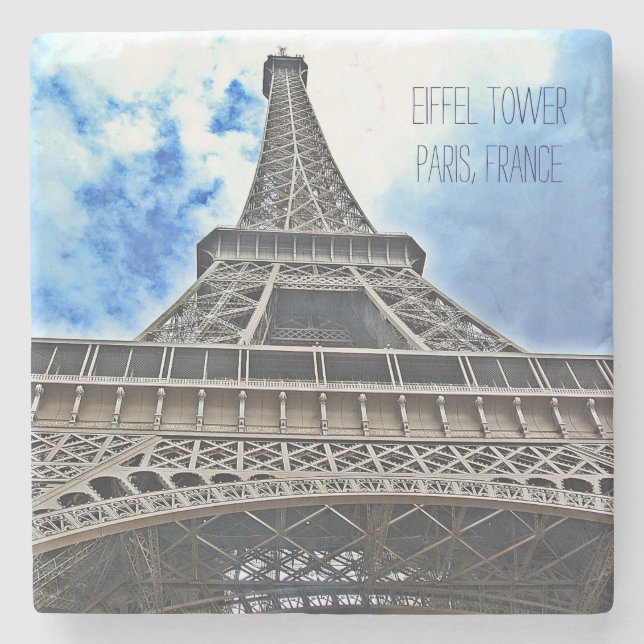 Eiffel Tower Stone Coaster - Customize It! (Front)