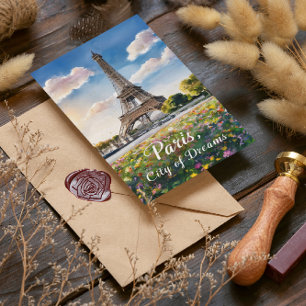 Eiffel Tower Sunrise in Paris Postcard