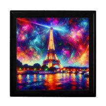 “Eiffel Tower: Sunset on The Seine” Keepsake Box
