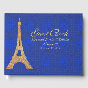 Eiffel Tower Sweet 16 Guest Book