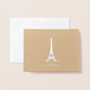 Eiffel Tower Thank You Foil Card