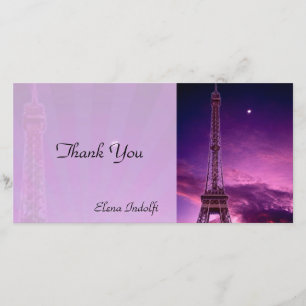 Eiffel Tower Thank You Photo Card