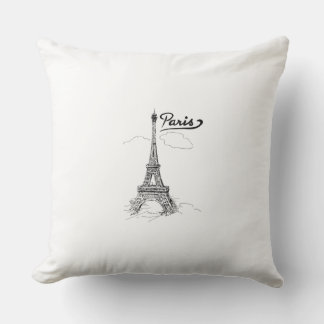  Eiffel Tower Throw Pillow